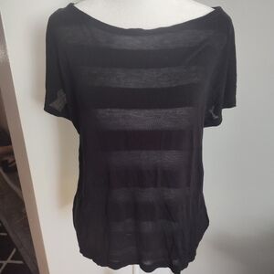 Gap black stripped loose fit top size s 156